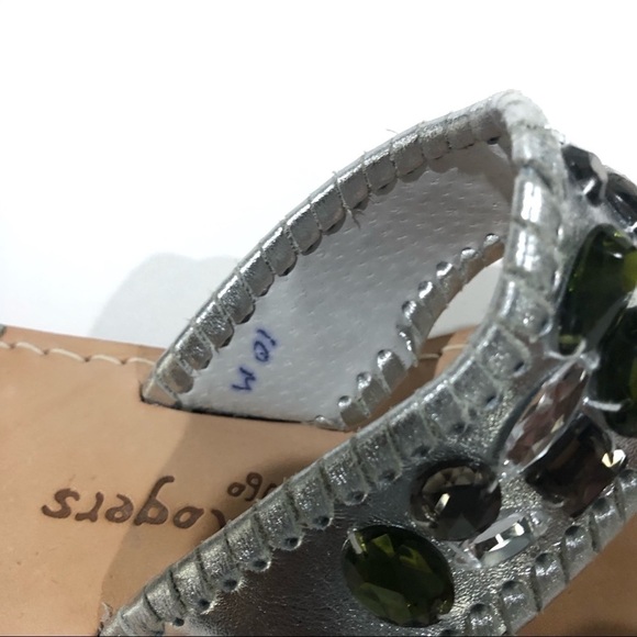 Jack Rogers Jeweled Gemstone Navajo Flat  Flip Flop Thong Sandals - Sz 10 HTF - Picture 11 of 11